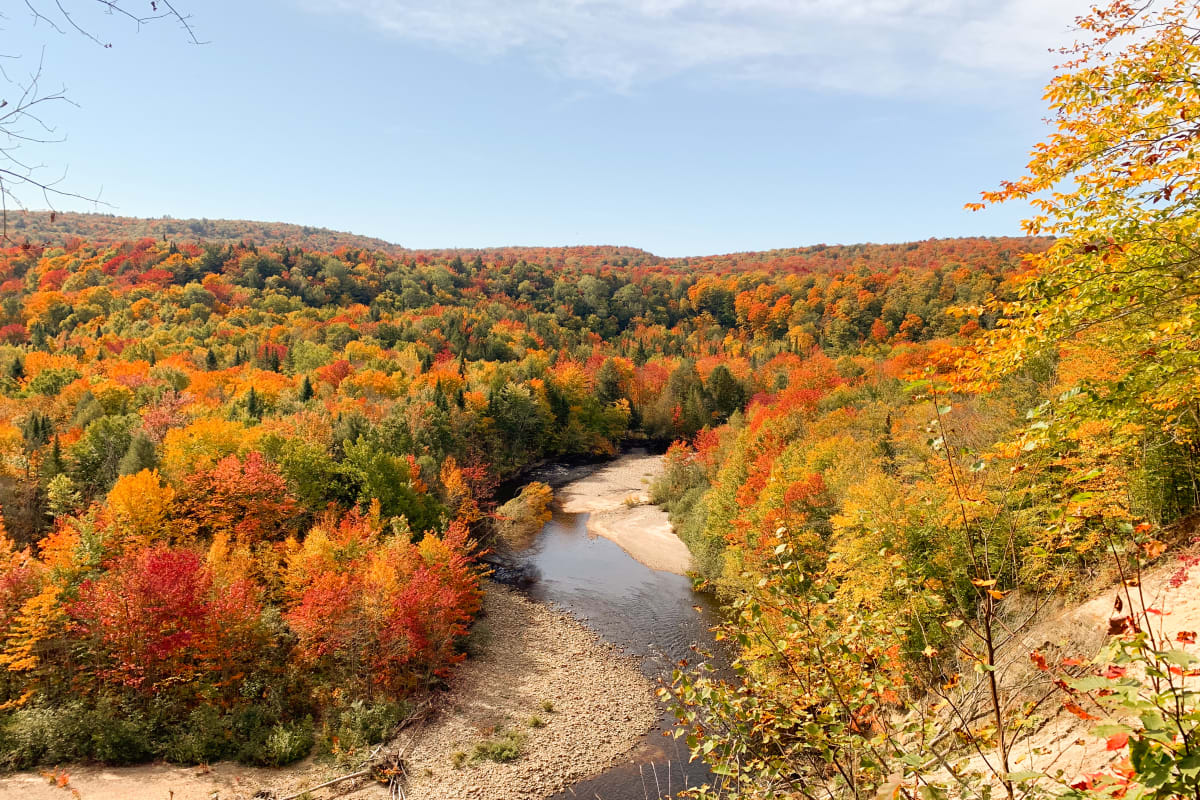 Autumn landscape in Parc naturel régional de Portneuf.