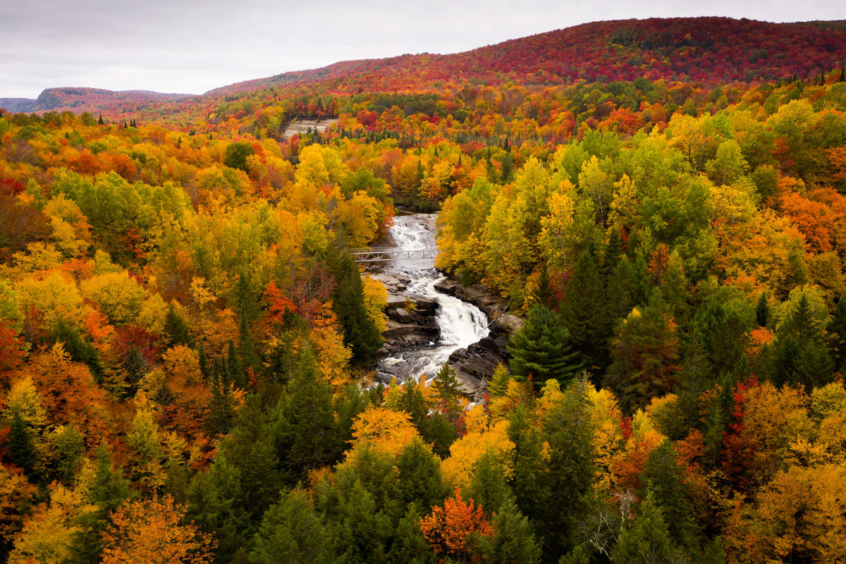 Marcotte fall in autumn. 
