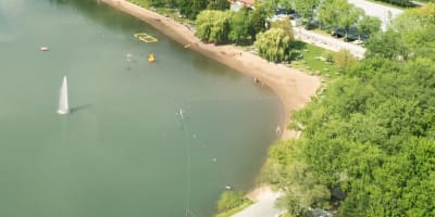 Domaine International de Rouville - Aerial view of the campground