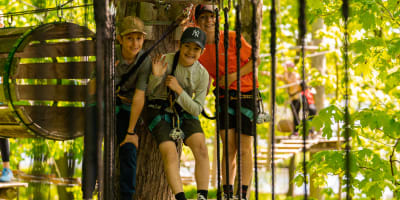 Children in a Aerial Adventure Park