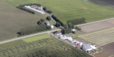 Aerial view of Ferme Guy Rivest