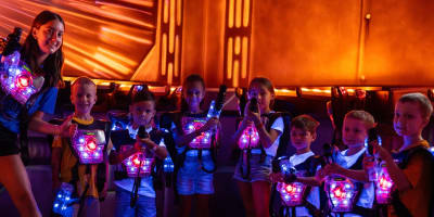 Children are playing Laser Tag