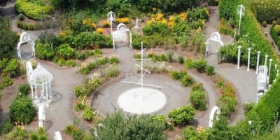 Les Jardins des 5 sens - Vue aérienne