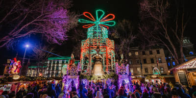 Marché de Noël allemand Québec - Décorations illuminées de Noël