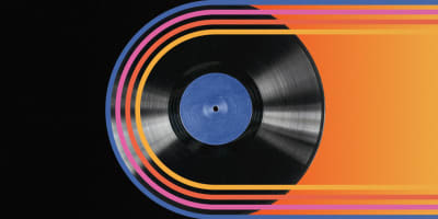 Disque vinyle coloré