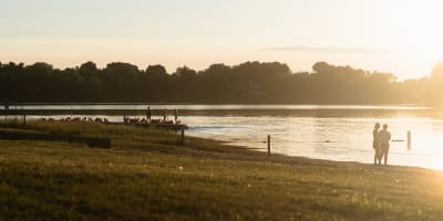 Plage dans Brome-Missisquoi au coucher du soleil