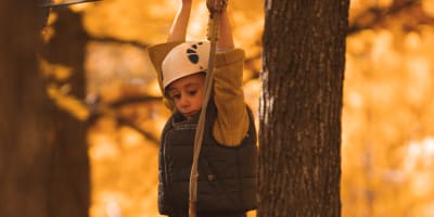 Enfant à Arbraska Laflèche en automne.