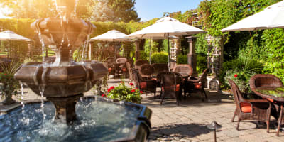 Patio in summer.
