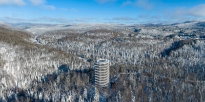 Sentier des Cimes in winter.