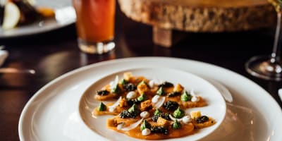Plat gastronomique du Bistro Le Tap Room.
