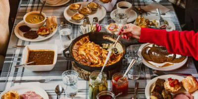Plats à la Cabane à sucres Les Rondins.