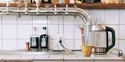 Counter at the Café des Orties.