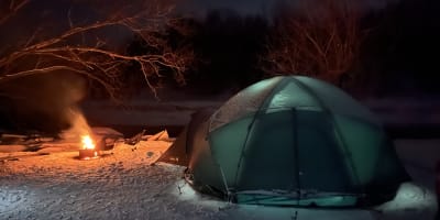 Camping de l'Île - Winter camping