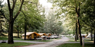 Séjour en prêt-à-camper au Camping des Voltigeurs