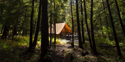 Un prêt-à-camper au Parc national de la Yamaska.