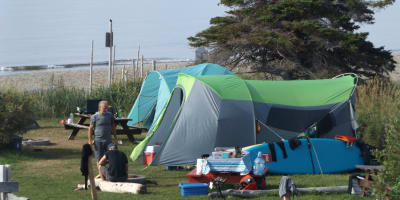 Camping at Cap Aventure in Gaspésie