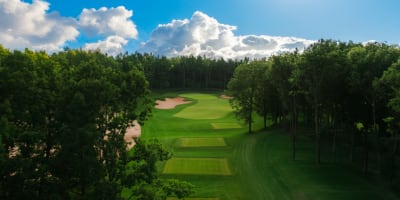 Aerial view of the Centre de Golf Le Versant.