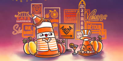 Orange Cones for Halloween!