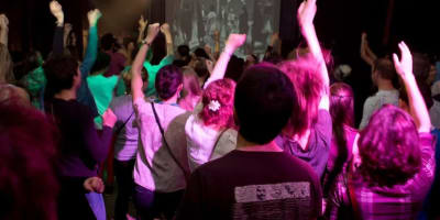 People dancing at the Montreal Memory Center.