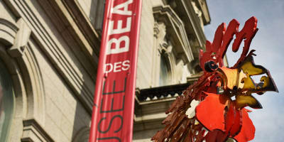 The Musée des beaux-arts sign.