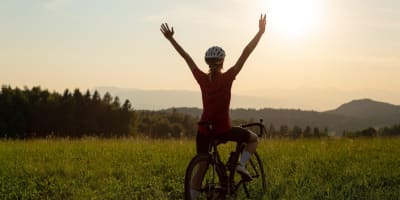 Person on a bike.
