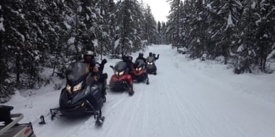 Motoneiges à Lac à Jim.
