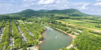 Domaine International de Rouville - Aerial view of the campground