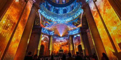 AURA show at the Saint-Roch Church in Québec City.
