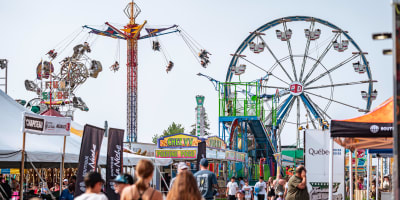 Carnival rides at Exposition agricole de Victoriaville.