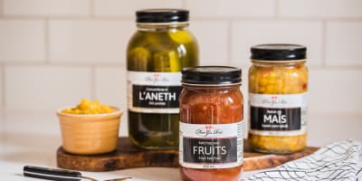 Canned jars from Ferme Guy Rivest