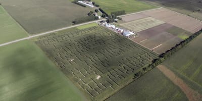 Aerial view of Ferme Guy Rivest