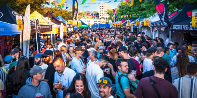 Crowd at the Festival des Bières du Monde de Saguenay.