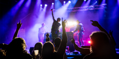 Musical performance on stage at Festival international de la chanson de Granby.