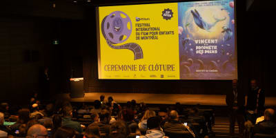 Audience of the Montreal International Children's Film Festival (FIFEM) at the Museum Cinema