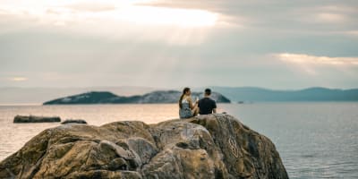 Couple on a seashore