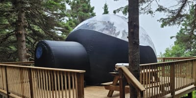 A bubble at the Folies Boréales campsite in Percé