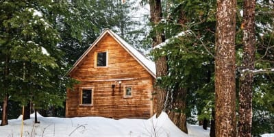 Wooden cabin in the forest - Huttopia Les Deux Lacs