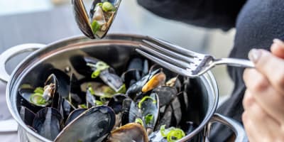 A dish of mussels served at the restaurant.