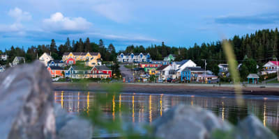 The colorful cabins of Navigateur Ste-Luce.