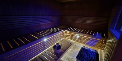 Sauna at Spa Infinima.