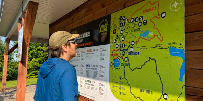 Trails map, Mont Morissette.
