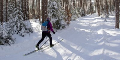 A participant in the Canadian Ski Marathon.
