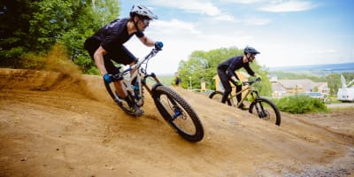 Vélo de montagne au Mont-Sainte-Anne.