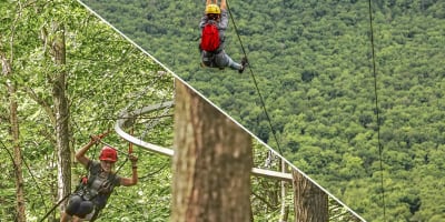 Combo de tyroliennes au Mont SUTTON