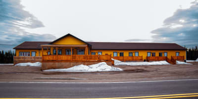 Hôtellerie Puamun in winter.