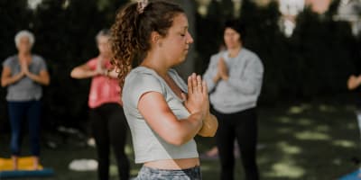 yoga en plein air.