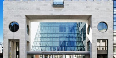 Exterior view of the Jean-Noël Desmarais Pavilion at the Montreal Museum of Fine Arts.