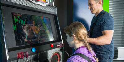 Exposition sur les jeux vidéos.