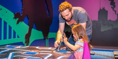 Family at the museum.