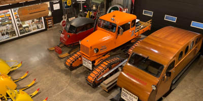 Collection of vehicles at the Musée Rodrigue.